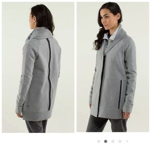 Lululemon Yin To My Yang Cardi Jacket Sweater Fleece Snaps Shawl Collar Pockets